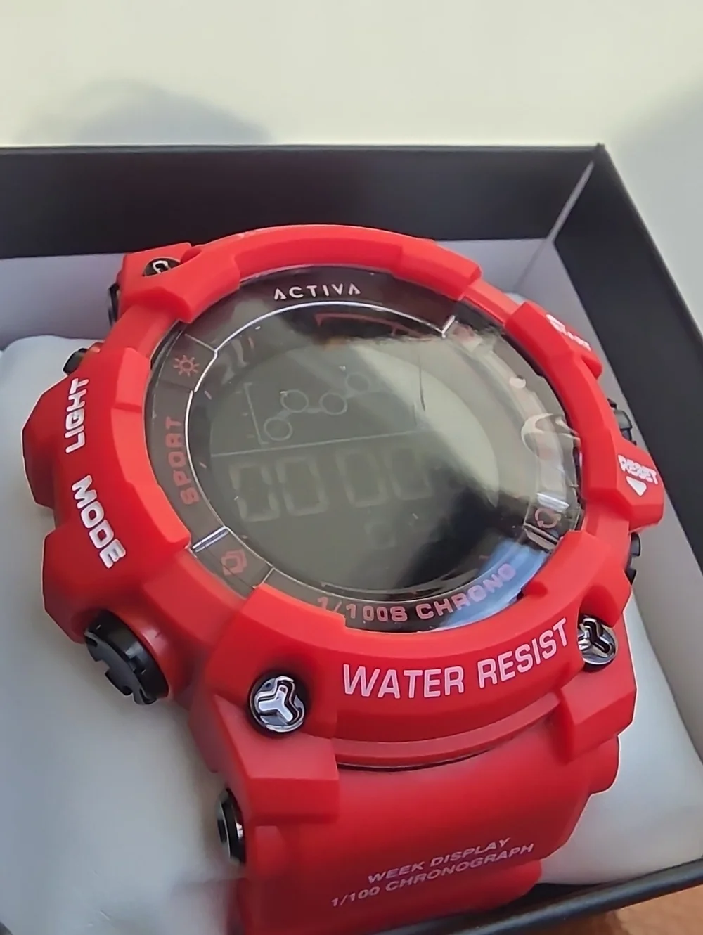 ACTIVA X INVICTA NWT Red Unisex Digital Sport Watch 50mm - Water Resistant